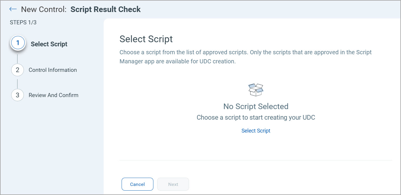 Option to choose the scipts that are created in Script Manager